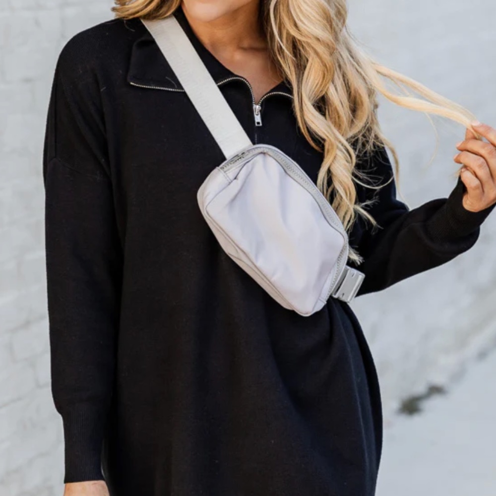 New Light Gray Belt Bag